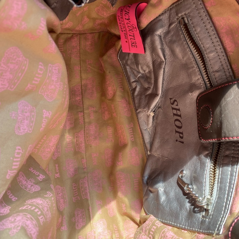 SOLD☁️🧃 Juicy Couture Pink Velour Daydreamer bag - Picture 11 of 11